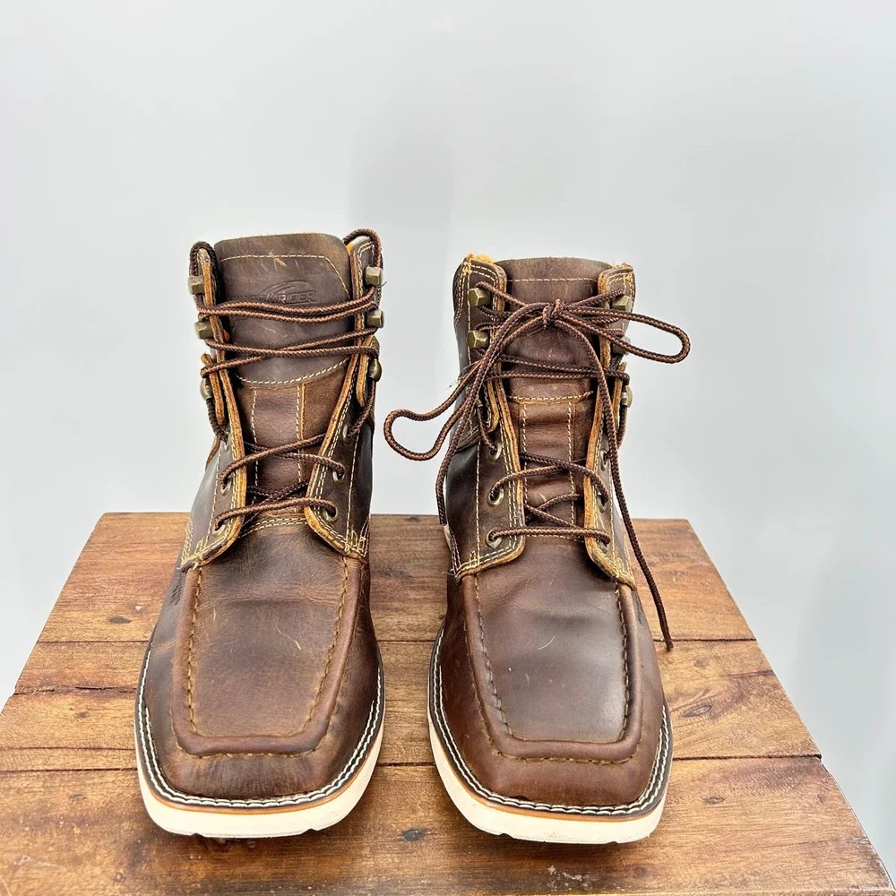 Double-H Phantom Rider Mens Brown Leather NonMetallic Toe Work Boots DH5375 11EE